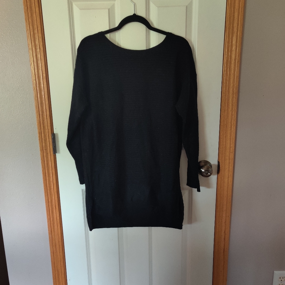 a.n.a Black Crew Neck Sweater Relaxed Fit